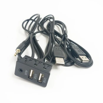 150 CM DUAL USB, AUX Zunanjih Napeljav Predelavo Žice za Volkswagen Touran, Golf Polo Za Toyota BMW Razširitev Stereo Adapter