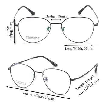 Moški Titanov Okvir Ženske sončna Očala Okvir Ultra Lahka Optična Očala za Moške Očala na Recept Okvir