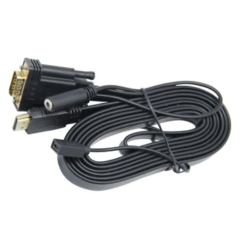 HDMI Kabel HDMI Na VGA 1080P HD Z Avdio Kabel HDMI NA VGA Kabel 24 k pozlačen Konektor Kabel
