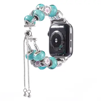 DIY Diamond trak za Apple watch 6 5 4 MP 40 mm 44 mm Kovinski čar zapestnico za iwatch series 3 2 38 mm 42mm iz nerjavečega jekla, trak