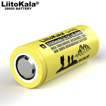 1-10PCS Liitokala LII-51S 26650 20A moč polnilna litijeva baterija 26650A , 3,7 V 5100mA . Primerna za svetilko