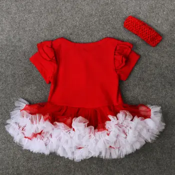 2018 Nov Prihod 2Pcs Božič Malčke Baby Dekleta Romper Obleko Obleka, Obleke TuTu O-vratu Bombaž Obleke Priljubljeni Vroče Prodaja