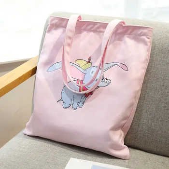 XZP DIIsney Dumbo Vzorec Ženski Torbici 2019 Novo Preprosta Japonska Platno Vrečko Tote Bag Torba Lady Vrečko Priložnostne Nakupovalna Torba