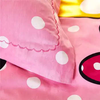 Disney 3d minnie mouse posteljnine komplet roza bombaž twin velikost beddings baby dekle spalnica dekor rjuhe kritje nastavite 3/4/5pc tolažnik set