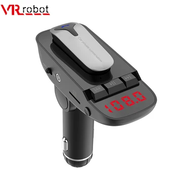VR robot Bluetooth 4.2 Oddajnik FM Modulator Brezžično in-ear Slušalke kompletom za Prostoročno 5V 3.1 Polnilnik USB Audio MP3 Predvajalnik
