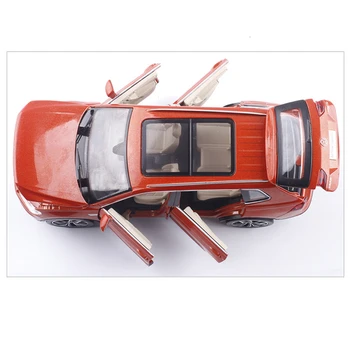 1/32 Tiguan L Zlitine Modela Avtomobila Igrača Rjava Simulacije Off-road Vozilo, Suv 6 Vrata Odprl Z Glasbo In Svetlobo Potegnite Nazaj Funkcije