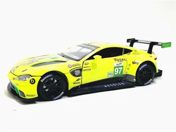 1:32 Obsega Aston Martin Vantage GTE Le Mans Diecast Kovinski Toy Model, Potegnite nazaj, Zvoka, Svetlobe dirkalnika Izobraževalne Zbirka