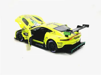 1:32 Obsega Aston Martin Vantage GTE Le Mans Diecast Kovinski Toy Model, Potegnite nazaj, Zvoka, Svetlobe dirkalnika Izobraževalne Zbirka