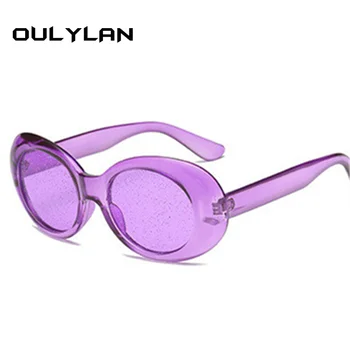 Oulylan Letnik Moč Očala sončna Očala Moški Ženske Retro Odtenek NIRVANA Kurt Cobain sončna Očala Dame Jasno Majhne Ovalne Očala