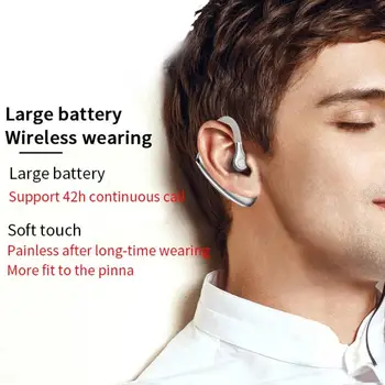 Poslovni Uho Kavelj Brezžične Bluetooth Slušalke Vožnje Šok Bas Slušalke Nepremočljiva Velike Moči Baterije Slušalke za Mikrofon