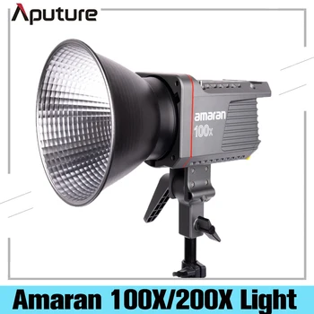 Aputure Amaran 100X 200X Bi-Color 2700-6500K LED Video Luč Bluetooth App Nadzor DC/AC Moč Za Fotoaparat, Video Lučka