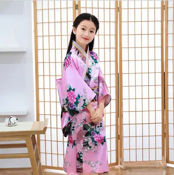 Japonski Nacionalni Slog Mladih Deklet Kimono Yukata s Plesno Obleko Obleke Letnik Cvjetnim Tiskanja Fazi Kažejo, Oblačila Cosplay