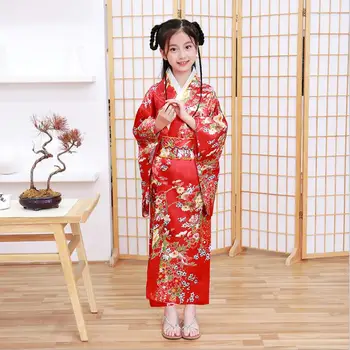 Japonski Nacionalni Slog Mladih Deklet Kimono Yukata s Plesno Obleko Obleke Letnik Cvjetnim Tiskanja Fazi Kažejo, Oblačila Cosplay