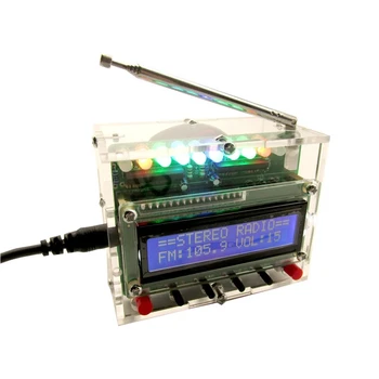 DIY DC 5V Radio Elektronski Komplet Deli TDA5807 51 Single-chip FM Digitalni Zvočni Pralni STC89C52 čip 87MHZ-108MHZ
