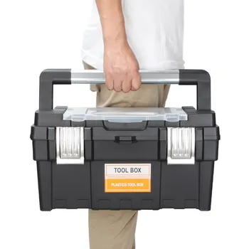Domov prenosni plastični kovček za orodje multi-funkcijo Strojne dele polje Zgosti anti-padec orodje za popravilo primeru avto velika škatla za shranjevanje