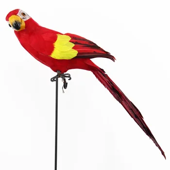 1PCS 45 cm Umetno Pero Barve Papiga Dekoracijo Ornament Obrti Pene Simulirani Ptic Doma Vrt Poroka Stranka Dekor