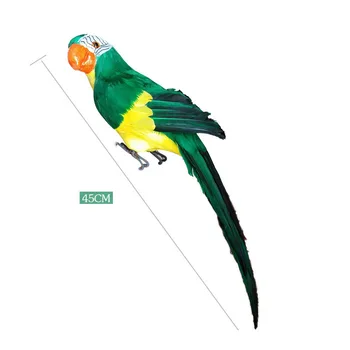 1PCS 45 cm Umetno Pero Barve Papiga Dekoracijo Ornament Obrti Pene Simulirani Ptic Doma Vrt Poroka Stranka Dekor