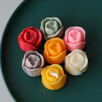 PEAKZONE 3D Tulipanov Sveča Plesni Ročno DIY Roža Milo Silikonsko Plesni Torto Plesni Silikonsko Plesni Milo Tvori Milo, ki opravlja Dobave
