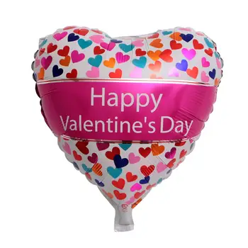 10pcs 18 inch Srečno Valentinovo Srce Oblika Aluminija Folija Baloni, Dekoracija Obletnico Srečno Valentinovo Poroka Stranka Dekor