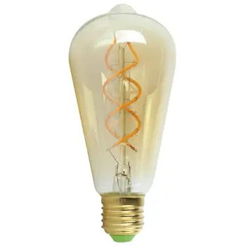 Edison Zatemniti Žarnica ST64 Dvojno Spiralo LED Žarnice Žarnica Industrijske Veter Retro Dekorativne Luči 110V 220V 4W Toplo Bela