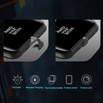 Za OnePlus Nord 6 6T Glasba Glasovni Nadzor Varnostno Kaljeno Steklo Kritje Za OnePlus 7 7T 8 Pro LED Luči Klic Flash Kritje Capa Coque