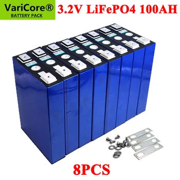8pcs 3.2 V 100Ah LiFePO4 baterije Litij železo phospha DIY 4S 12V 24V 200A motorno kolo, Električni Avto Sončne baterije Inverter