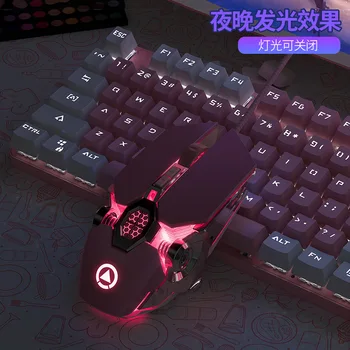 Luštna punca mehanske gaming miška roza miško gaming namenske žično tiho urad računalniško miško 3200dpi Roza