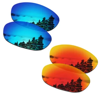 SmartVLT 2 Parov Polarizirana sončna Očala Zamenjava Leč za Oakley Petke 2.0 Ice Blue in Ogenj Rdeče