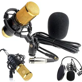 BM 800 Kondenzatorja Pro Audio Mikrofon Studijski Dinamični Mikrofon + Šok Gori Pogosto Uporablja v Video Poučevanja Konferenca