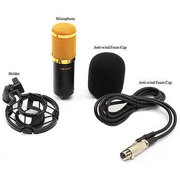 BM 800 Kondenzatorja Pro Audio Mikrofon Studijski Dinamični Mikrofon + Šok Gori Pogosto Uporablja v Video Poučevanja Konferenca
