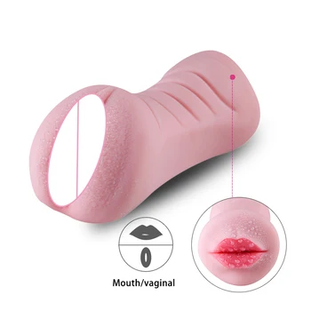 Penis Massager Silikonski Zrakoplova Pokal Moški Masturbator ne Vibrator Real Muco Vagina 3D Usta Globoko Grlo Adult Sex Igračke za Moške