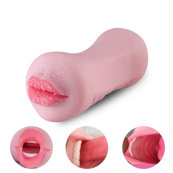 Penis Massager Silikonski Zrakoplova Pokal Moški Masturbator ne Vibrator Real Muco Vagina 3D Usta Globoko Grlo Adult Sex Igračke za Moške