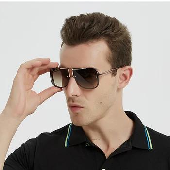 Classic Vintage Pilotni sončna Očala Moški Modni Oblikovalec blagovne Znamke Vožnje Buljiti Gradient Objektiv Zakovice sončna Očala Za Moške UV400