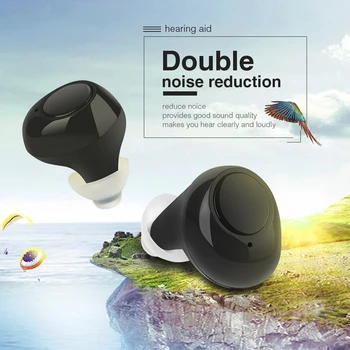 Binaural Polnilna Mini ITE Slušni Digitalno Nastavljiv Zvonjenja za Ojačevanje Zvoka Slušni aparat za Starejše Izguba Sluha