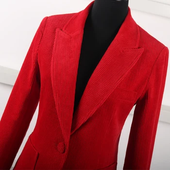 Rdeč jopič nastavite sopihanje obleke za ženske obleke velvet obleko obleko žensk nove jesensko zimske obleko poslovna ženska obleke komplet 2 kosov