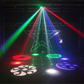 Zvok Stranka Luči DMX DJ Laserski Projektor Strobe Čarobno Žogo LED Disco Luči Za Domačo Razsvetljavo Učinek Daljinsko UV Svetlobo Črna