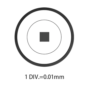 DIV 0.01 mm Mikroskopom Fazi Kalibracije Strani Omrežja Neto Mikrometer 100x100 Mreža Merilnih Optično Steklo Neto Mreža