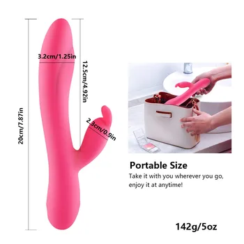 AV Rabbit Vibrator, Vibrator Klitoris Stimulator G-spot Adult Sex Toy USB Polnjenje Ogrevanje Vagina femme Masturbator Dildos za Ženske