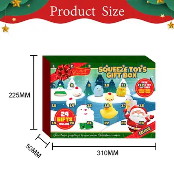 2020 Božični Adventni Odštevanje Koledar Visoko kakovostnih Vinilnih Materiala 24PCS Anti-Stres Stisnite Igrača