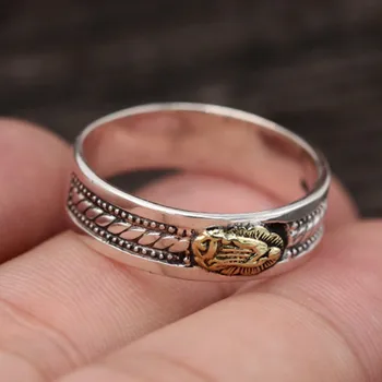 S925 Letnik Sterling srebrni nakit srebrni prstan za moški in ženski devica Marija v redu osebnost obroč