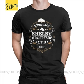 Peaky Blinders T Srajce Shelby Bratje LTD T-Majice Dihanje Prečiščeni Cotton Tee Mens Majice Crewneck Kratki Rokavi Velikosti