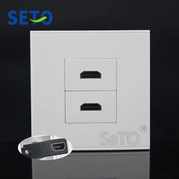 SeTo 86 Tipa Dvojna Vrata HDMI Priključek Panel Stenska Plošča Socket Keystone Faceplate