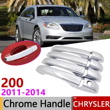 Za Chrysler 200 MK1 2011~Razkošno Chrome Zunanjost Vrat Ročaj Kritje Avto Dodatki Nalepke Trim Niz 4Door 2012 2013