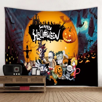 Halloween 3D Tiskanje Tapestrying smešno Pravokotne Doma Dekor Steni Visi Halloween Party steni visi slog-5