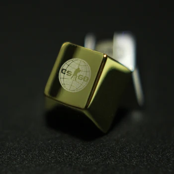 CSGO Design Cinkove Zlitine Kovin Keycap Za Češnja Mx Stikala Mehanska Igralna Tipkovnica Ne Osvetlitev Srebrna Zlata Keycaps