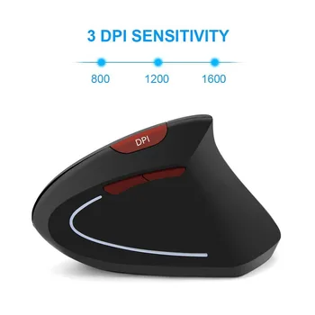 CHYI Navpično Brezžična Ergonomsko Računalniška Miška Rdeče 1600DPI Gumb Optični 6D Igralec Mause LED Osvetljen Usb Gaming Mišk Za Prenosnik