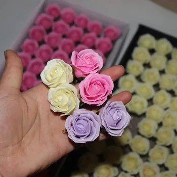 50Pcs Milo Rose Cvet Poceni Mini Cvetje Umetno 3,5 Cm Romantično Poroko Valentinovo Darilo Poroka Banket Doma Dekoracijo