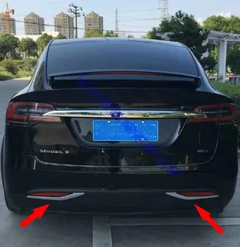 Za Tesla Model X 2016 2017 2018 ABS Chrome Zadnji Odsevnik Luči za Meglo Lučka za Kritje Trim Okvirja Okvir Styling Okrasimo