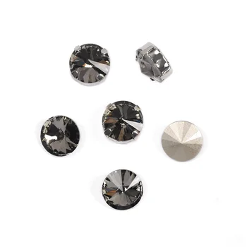 CTPA3bI Black Beauty Diamond rivoli beluši in Stekla, ki so Sešiti Okrasnih Pointback Z Nevihte Fancy Kamni Za DIY Obrti Ples Obleka