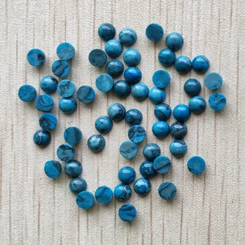 Debelo 50pcs/veliko 2019 moda naravnega kamna modra oniks krog cab chrysoprase biseri 4 mm za nakit, izdelava brezplačna dostava